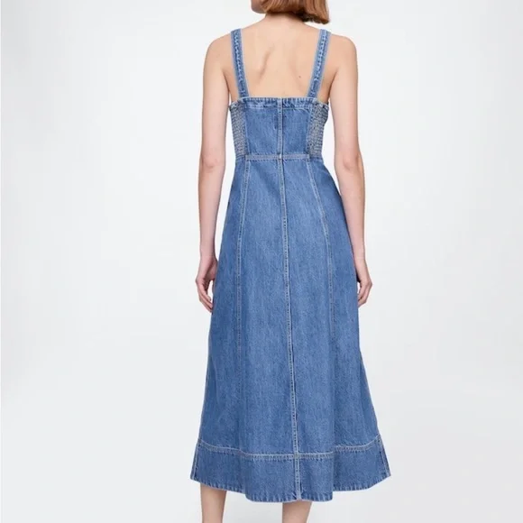 GAP UltraSoft Blue Denim Maxi Dress - Picture 2 of 7